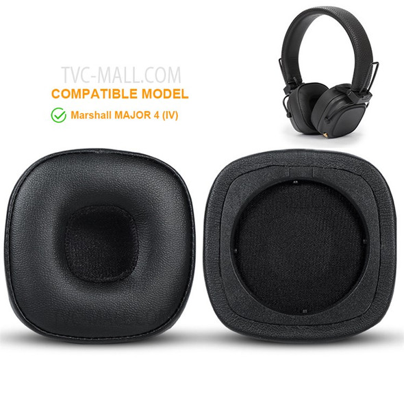 For Marshall Major IV 1 Pair Protein Leather+Sponge Replacement Earpads Soft Breathable Earmuffs Headphone Accessories