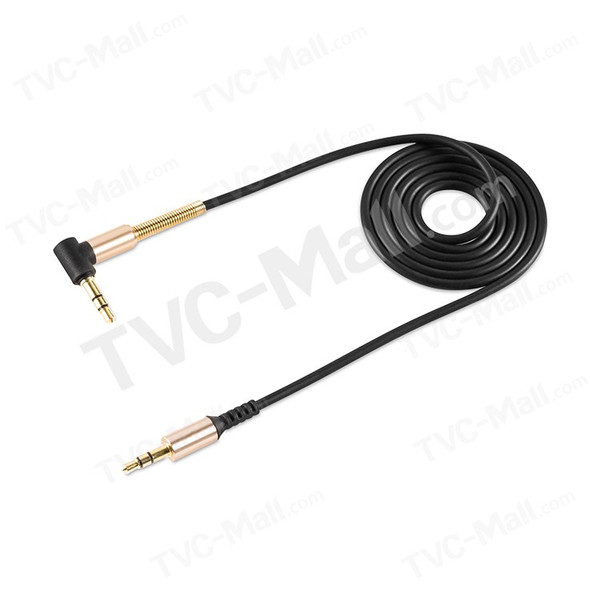 HOCO UPA02 AUX Spring 3.5mm Audio Cable Male to Male 1m - Black