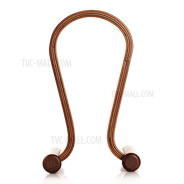 SAMDI Wooden Wood Headphone Display Stand Holder Hanger - Brown