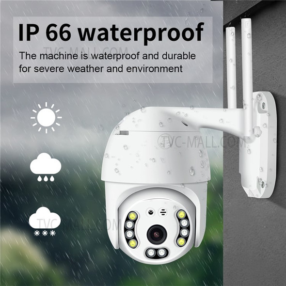 SD01 Ultra HD 5MP Security Camera Outdoor Waterproof PTZ Night Vision WiFi Camera RJ45 Internet for Home Security - US Plug