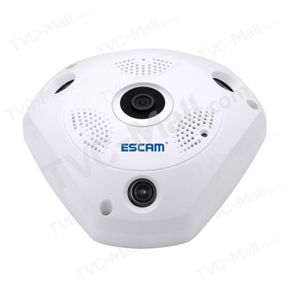 ESCAM Shark QP180 960P WiFi IP Camera 1.44mm Fisheye Lens Support VR APP - EU Plug