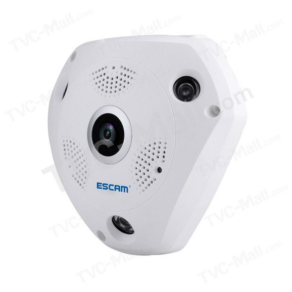 ESCAM Shark QP180 960P WiFi IP Camera 1.44mm Fisheye Lens Support VR APP - EU Plug