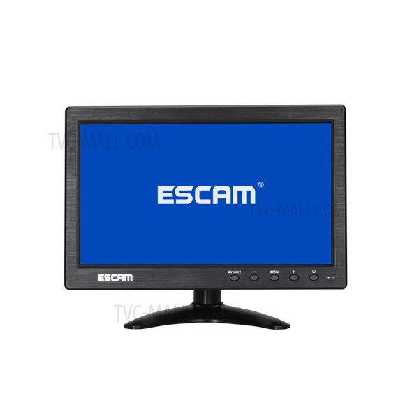 ESCAM T10 CCTV System 10.0-inch TFT LCD Monitor with VGA, BNC, AV, USB, HDMI Inputs - US Plug