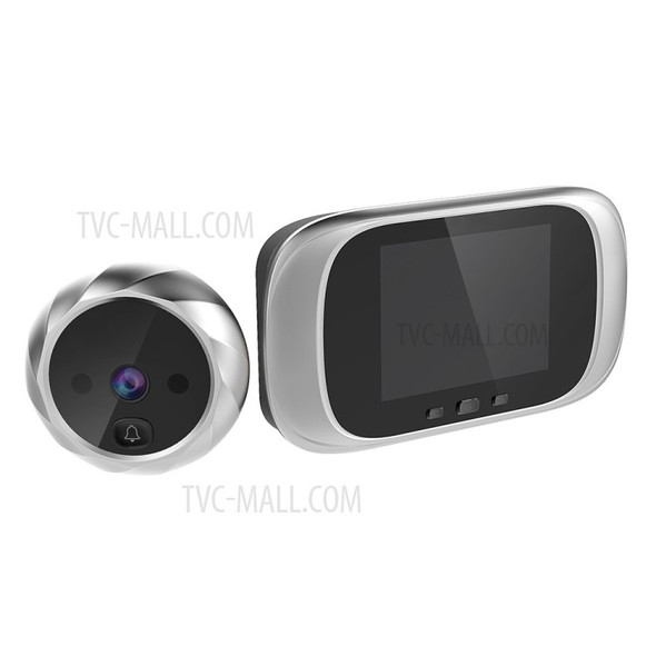 Home Intelligent Electronic Cat Eye Anti-theft Digital Smart Door Bell - Silver