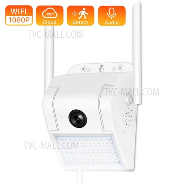 1080P Wall Lamp Camera Home Monitoring Courtyard camera Mobile Phone Remote WIIF Monitor - White//US Plug