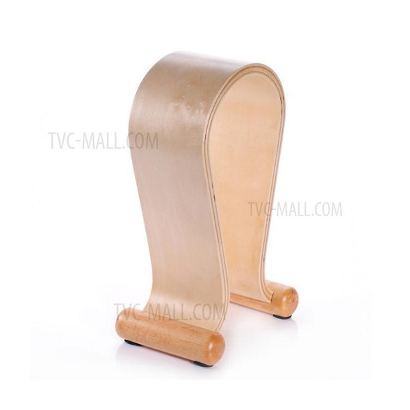 SAMDI Wooden Wood Headphone Display Stand Holder Hanger - Light Brown