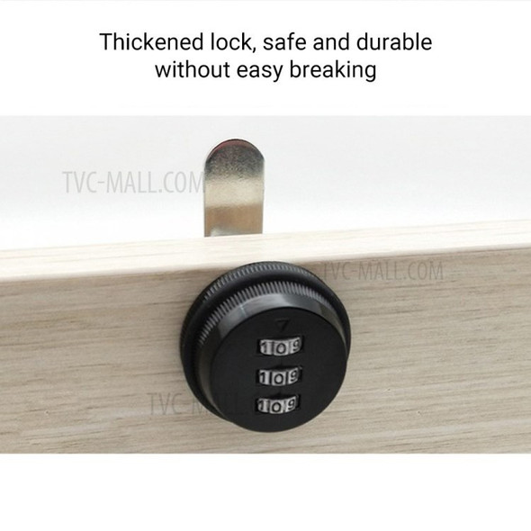 XT30 Combination Cam Lock Zinc Alloy Password Coded Lock Security Locks for Cabinet Drawer Cupboard Closet Box - Silver