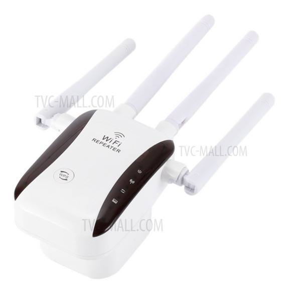 GT300 300Mbps Wireless WiFi Repeater Router 2.4/5Ghz Network Signal Amplifier with 4 Antenna WiFi Booster - UK Plug
