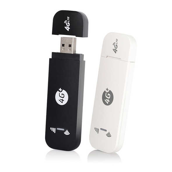 4G LTE USB Modem WiFi Dongle Mini Mobile WiFi Hotspot Router with SIM Card Slot 150Mbps DL 50Mbps UL Share Up to 10 WiFi Users - EU Version/White