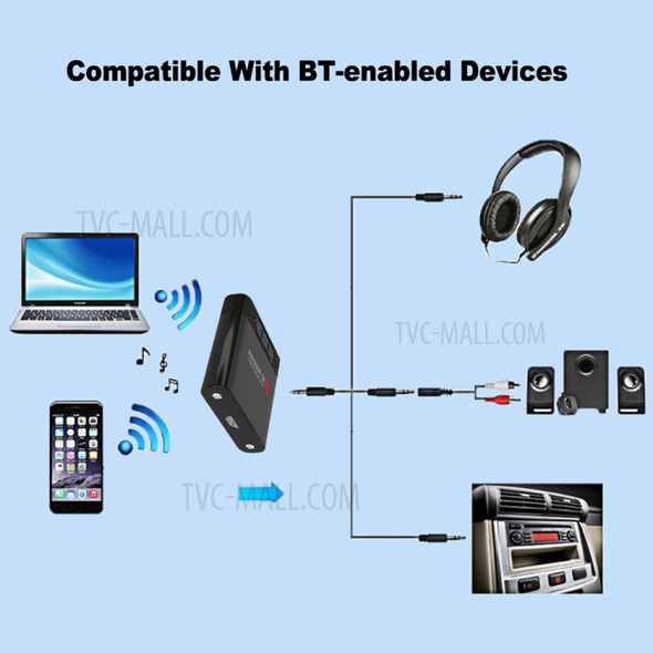 TS-B8 Bluetooth 4.1 Receiver Dual Audio Output 3.5mm Stereo Adapter