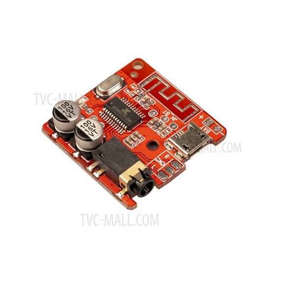 5.0 Bluetooth Audio Receiver Board 3.7-5V Wireless Stereo Audio Amplifier Module - Red