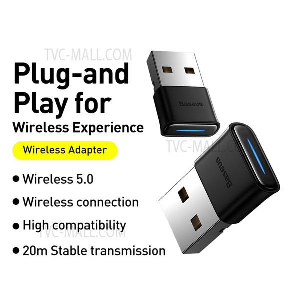 BASEUS BA04 Mini USB Bluetooth Wireless Adapter Audio Transmission Adapter - Black