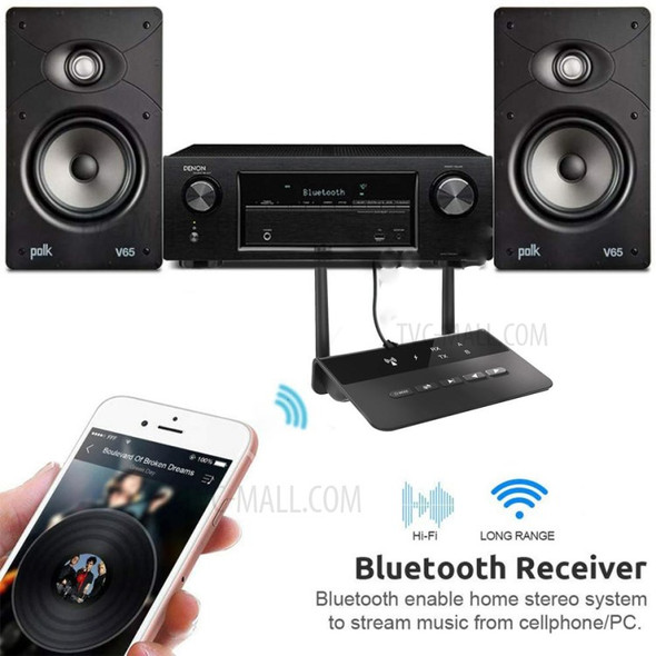 WB2 Wireless Receiver Transmitter 2 in 1 Bluetooth 5.0 Adapter with Dual Antenna for TV Speaker Phone Tablet PC