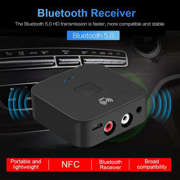 WB11 NFC Wireless Audio Receiver 3.5mm AUX 2RCA HIFI Stereo Audio Bluetooth 5.0 Adapter