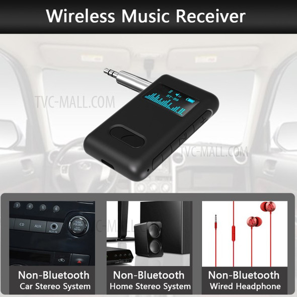 BT-B9 Bluetooth 5.0 Receiver Wireless AUX Audio 3.5mm Jack Adapter Car Kit for TV PC Headphone
