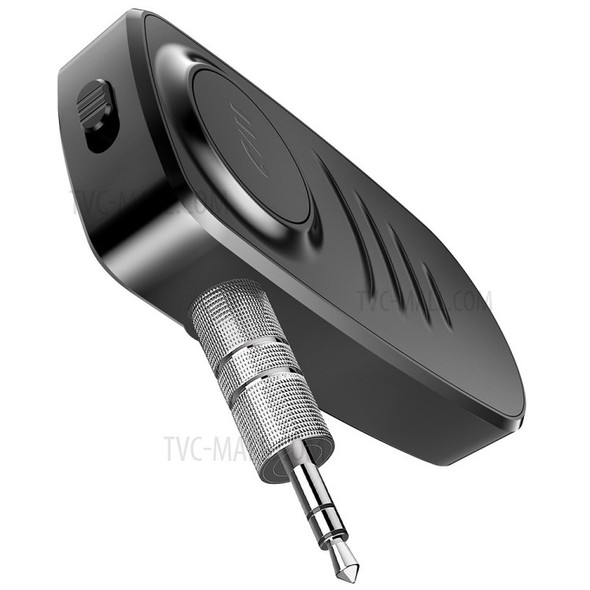 J19 3.5mm Jack AUX MP3 Music Bluetooth 5.0 Receiver Car Kit Mic Handsfree Wireless Adapter Speaker Headphone Audio Transmitter - Black