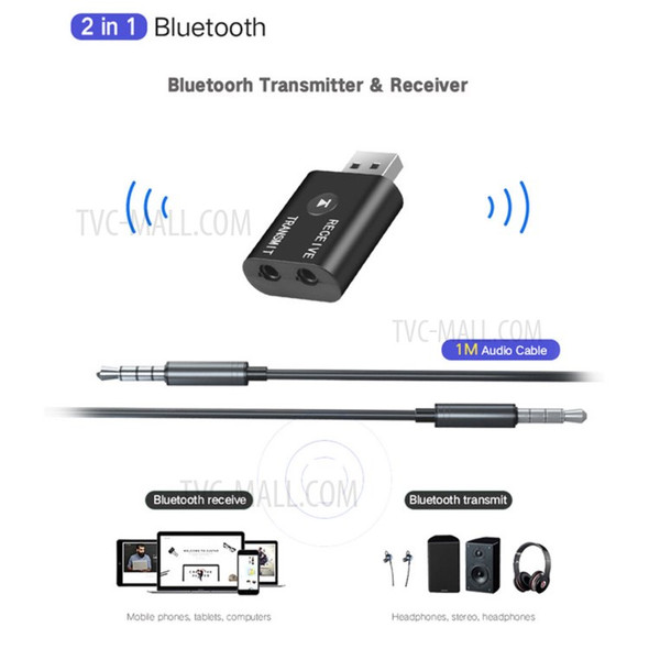 YET-TR6 USB Bluetooth Transmitter Receiver 2 in 1 Adapter