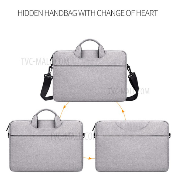 ST01S Waterproof Notebook Carrying Bag Laptop Handbag with Shoulder Strap for 15.6 Inch Laptop - Grey