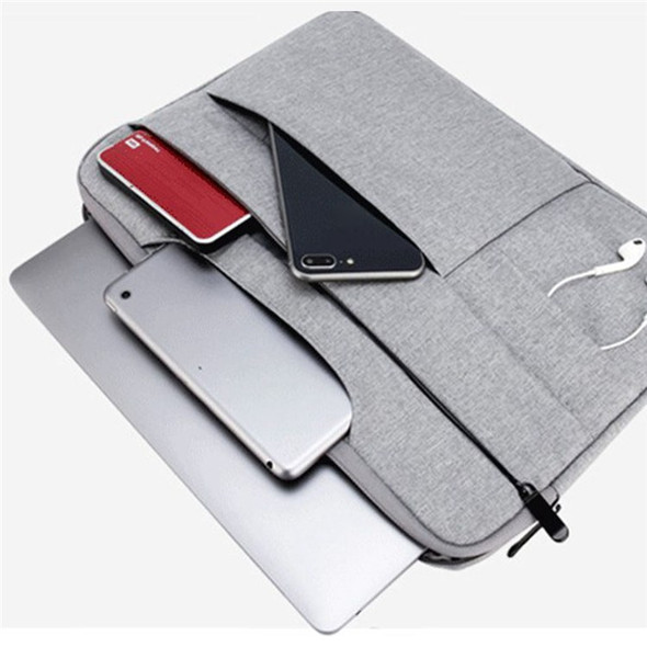 YOLINO QY-C015 13.3'' Notebook Computer Bag Business Style Laptop Sleeve with Hiding Handle Strap - Grey