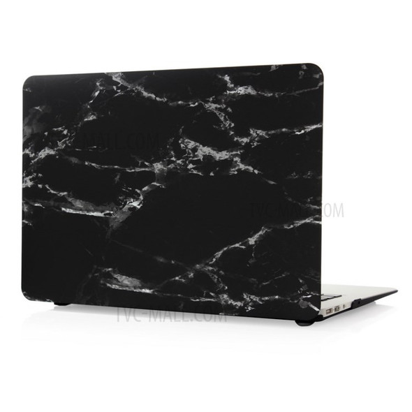 Marble Pattern Hard Snap-on Cover for Macbook Air 13.3 Inch Heat-Dissipated - White / Black