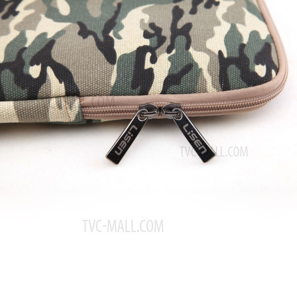 LISEN 13 inch Cool Camouflage Laptop Sleeve Bag Case, Size: 34.5 x 24.5 x 2 cm - Brown
