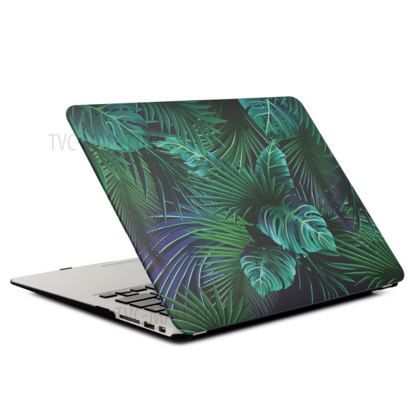 Pattern Printing Plastic Protection Shell Case for Macbook Air 11 Inch - Green Leaves