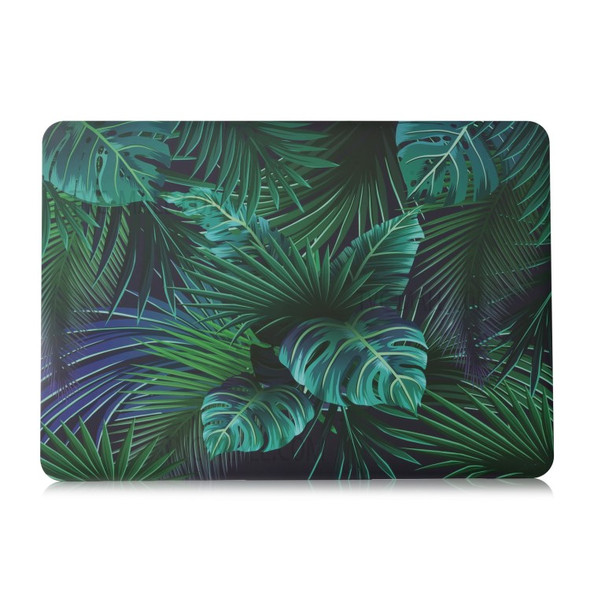 Pattern Printing Plastic Protection Shell Case for Macbook Air 11 Inch - Green Leaves