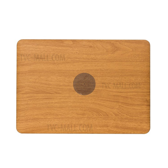 Wood Texture PU Leather Coated Plastic Protection Case for Macbook Pro 13.3 Inch - Brown
