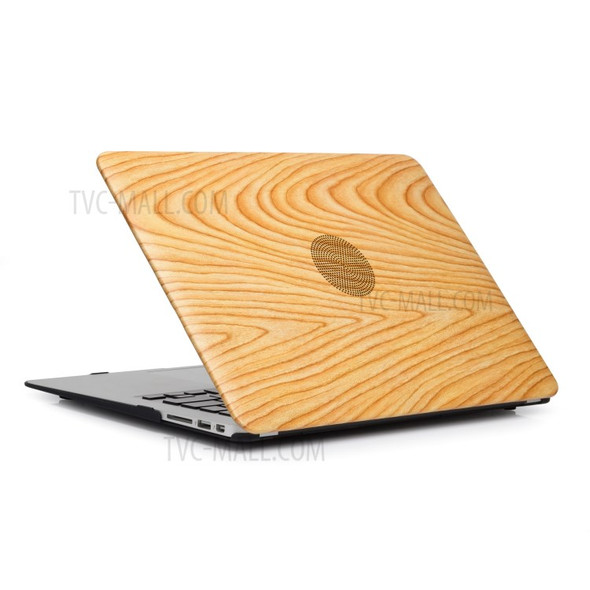 Wood Texture Leather Coated PC Hard Shell for MacBook Pro 15-inch (2016) 15.4" with Touch Bar (A1707) - Beige