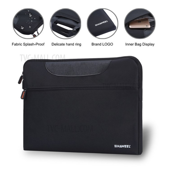 HAWEEL Waterproof Shockproof Oxford Sleeve Pouch for 13-inch Laptops/Tablets - Black