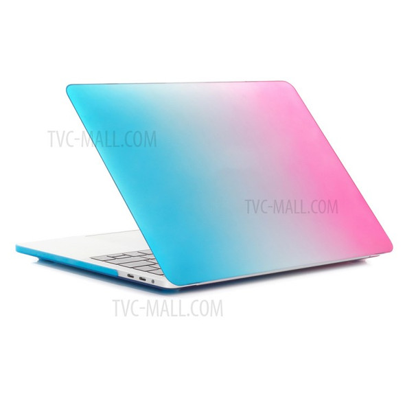 Two-piece Gradient Color PC Shell for MacBook Air 13.3" Retina Display A2337 M1 (2020)/Air 13.3'' Retina Display A2179 (2020)/Air 13.3-inch (2019) (2018) A1932 - Blue / Peach Red