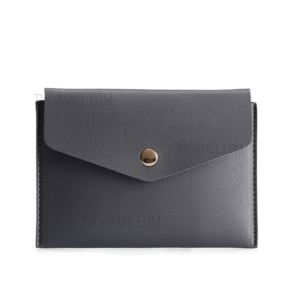 CARTINOE 15.4-inch Anti-Scratch Waterproof PU Leather Laptop Sleeve Cover+Mouse Bag, 39*26cm - Dark Grey