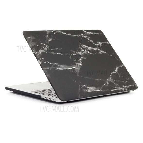 Patterned Hard Protective Case for MacBook Pro 13 inch 2016 A1706/A1708/A1989/A2159/A2251/A2289/A2338 - Marble Texture / Black