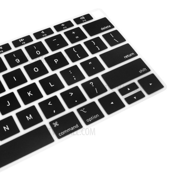 ENKAY HAT PRINCE Silicone Keyboard Guard Protector Film for MacBook Air 13-inch with Retina Display 2018 A1932 (US Version) - Black