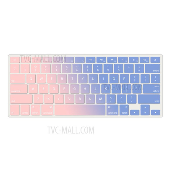 Ultra-thin Silicone Gel Keyboard Protector Film for MacBook Air 13.3" Retina Display A2179 (2020)/A2337 - Pink/Blue