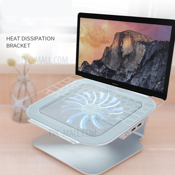 U3-2 Laptop Cooling Fan Base Radiator Height Adjustable Holder Notebook Cooler Stand