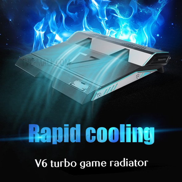 LLANO LJN-SRQV6 V6 Laptop Cooling Fan Stand Radiator Heat Dissipation Notebook Holder Cooler