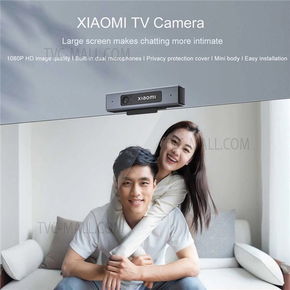 XIAOMI 1080P TV Camera Portable Mini Webcam with Dual Microphone Privacy Cover for Online Meetings Classes Chats