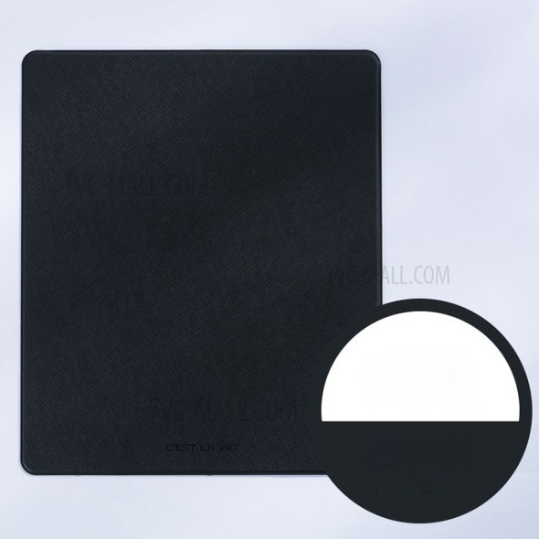 PU Leather Mouse Pad Waterproof Thickened Mouse Pad Non-slip Mouse Mat for Gaming and Office, 27 x 23cm - Black