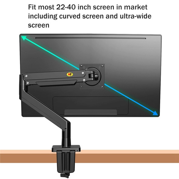 NB G40 Monitor Arm Height Adjustable Monitor Stand Swivel Monitor Mount Holder for 22-40 Inch Monitors with Load Capacity Up to 15KG