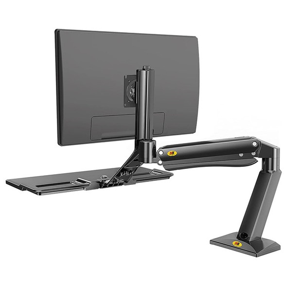 NB NB40 Monitor Mount Stand Folding Rotating Monitor Arm Desk Mount for Computer Screen 22 to 32 inches VESA Bracket - Black