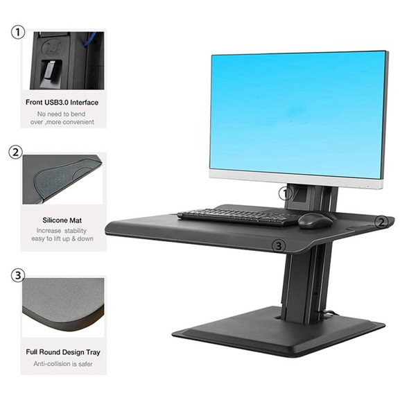 NORTH BAYOU S80 22-32 inch Computer Monitor Lifting Stand Ergonomic Desktop Riser Bracket