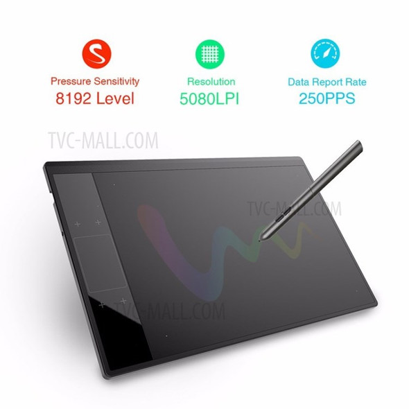 Drawing Graphics Pen Tablet 10x6 inch Large Active Area Digital Drawing Pad