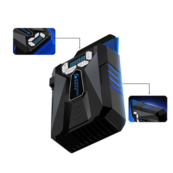 COOLCOLD K29 Laptop Fan Cooler Intelligent Temperature Control External Gaming Cooling Pad with Breathing Light