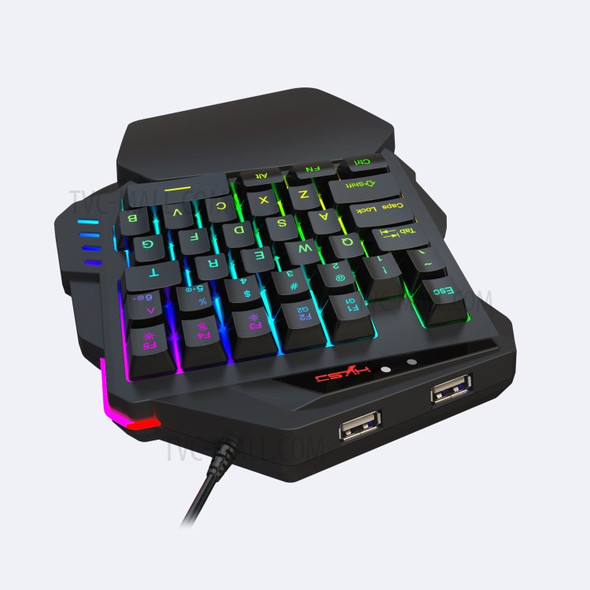 HXSJ V500 35 Keys One Handed Gaming Keyboard RGB Backlit Keyboard