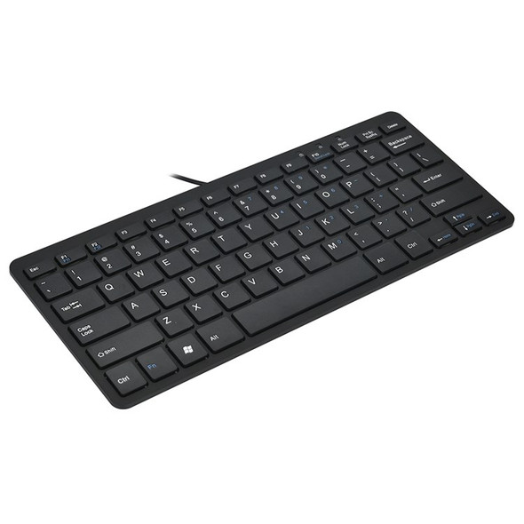 X5 Ultra-thin 78 Keys USB Wired Keyboard Home Office Computer Laptop Keyboard - Black