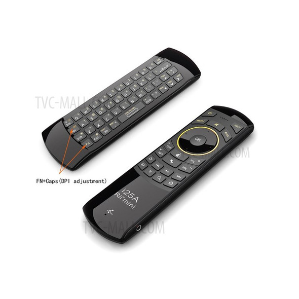 RII K25A 2.4GHz Mini Wireless Fly Mouse Keyboard + IR Infrared Remote Control with Audio Function - US Version