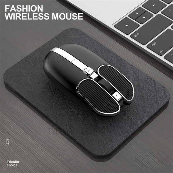 X1 Silent Gamer Gaming Wireless Mouse 2400DPI Wireless Mice USB Rechargeable Backlight Mouse - Black