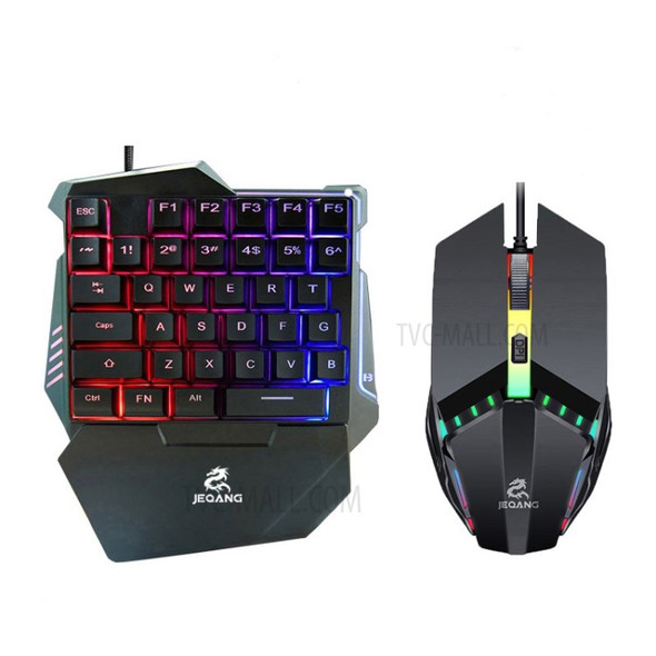 JK-913 Wired Gaming Keyboard Mouse Kit for PC Computer Xbox - Black