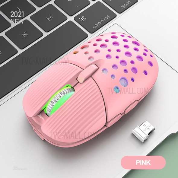 K-SNAKE BM900 PC Laptop Gaming Glowing Mouse Wireless Mice  - Pink